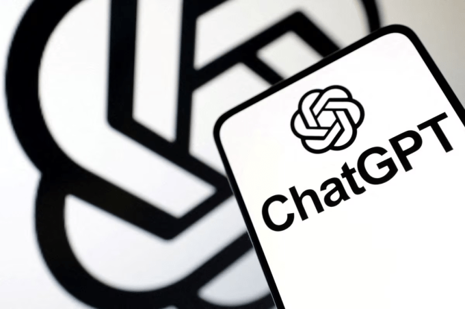 ChatGPT logo displayed on a smartphone model. Photo: Reuters