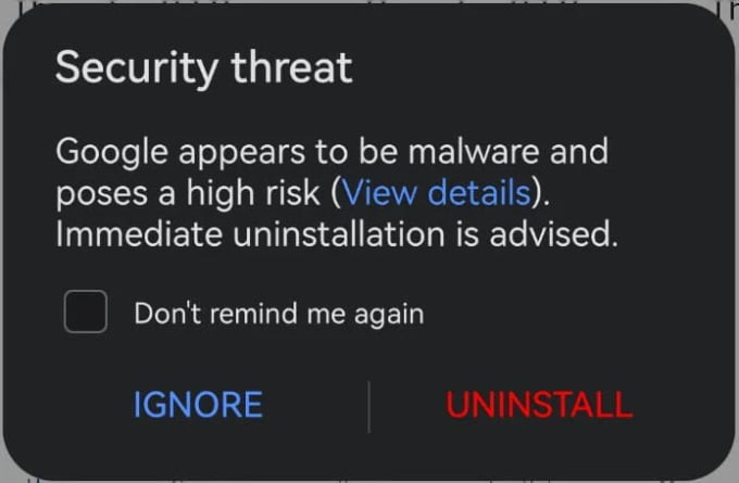 Alerts for each security threat displayed on a Huawei device. Photo: BleepingComputer