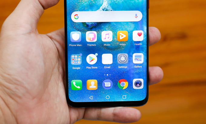 Google application suite on a Huawei Mate 20 Pro device released in 2018. Photo: Huy Duc