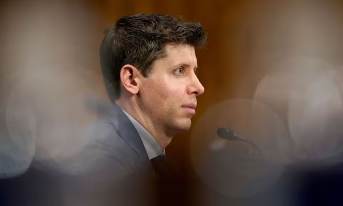 Sam Altman and the logo of ChatGPT, a product developed by OpenAI. Photo: Reuters