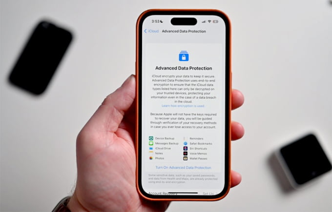 Apple emphasizes the importance of end-to-end encryption services to protect personal user data such as Advanced Data Protection on iCloud. Photo: Appleinsid