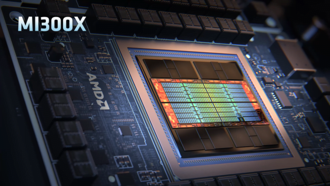 AMD Instinct MI300X chip. Photo: AMD