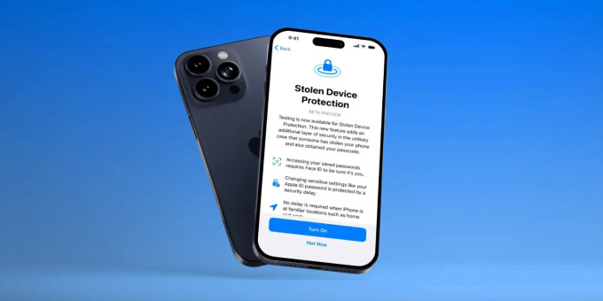 Stolen Device Protection feature on iOS 17.3. Photo: 9to5mac