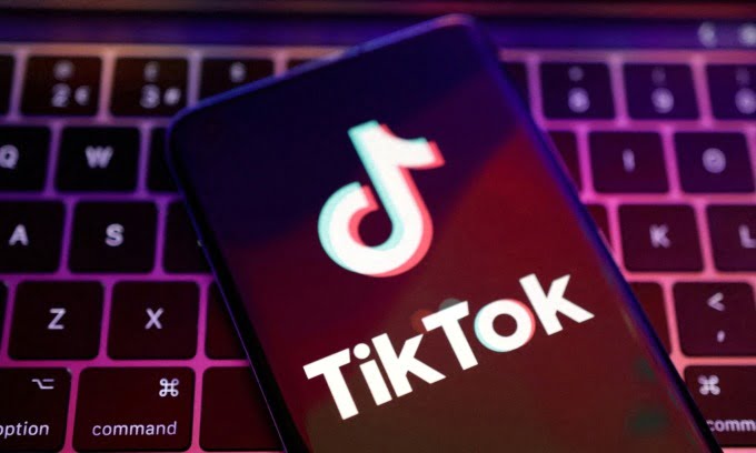 The TikTok logo displayed on a phone screen taken in August 2022. Photo: Reuters