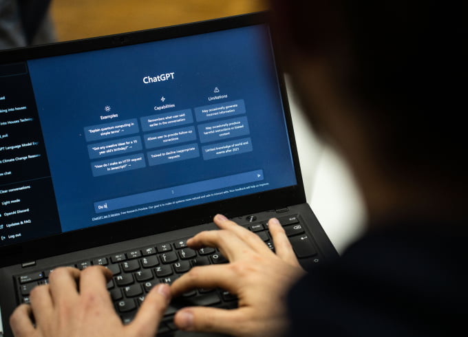 A user operates on ChatGPT's web interface. Photo: Reuters