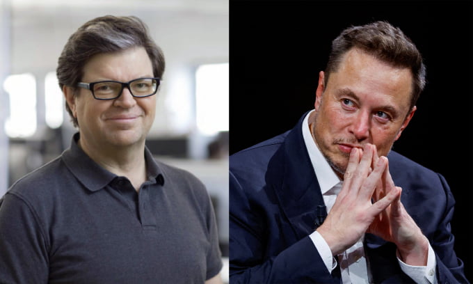 Yann LeCun (left) and Elon Musk. Photo: UCLA/Reuters