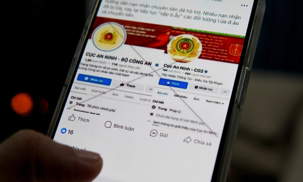 using fake police blue tick fanpage to lure victims into transferring money 670c9fa6b00d0 | Dang Ngoc Duy