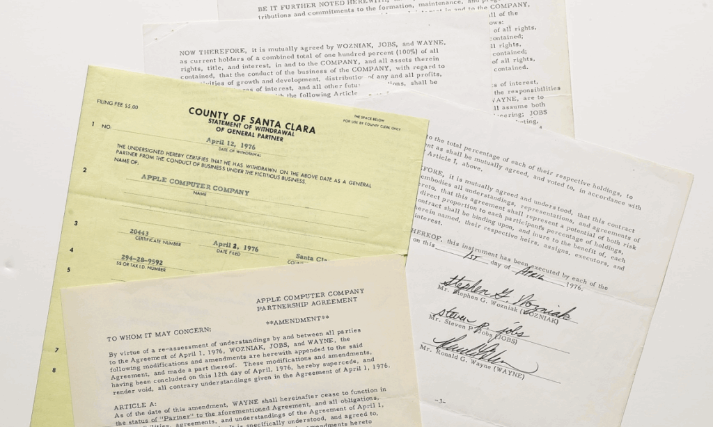 apple founding contract up for auction 692d19cbc3af7 | Dang Ngoc Duy