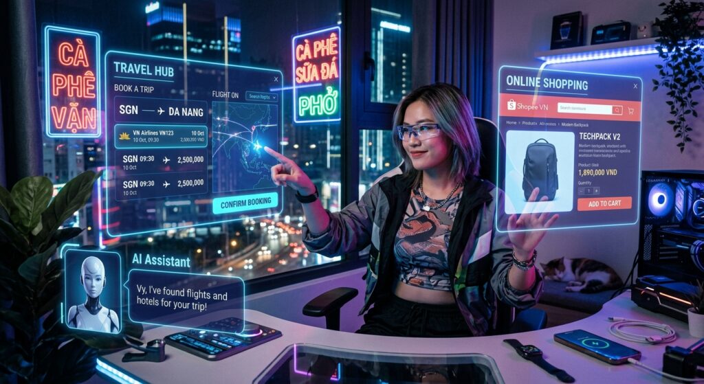 Gen Z Việt Nam dùng trợ lý AI hologram để tối ưu công việc và mua sắm năm 2026